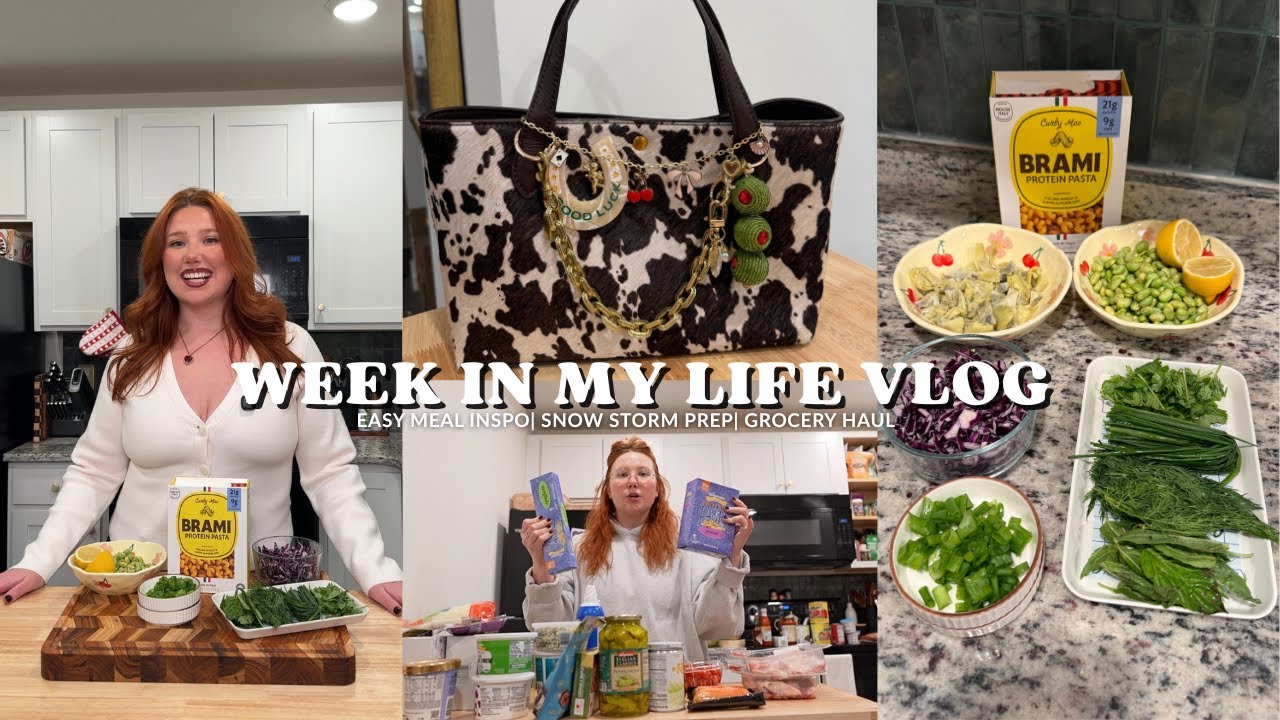 week in my life vlog: easy weeknight dinners, prepping for the snow storm + grocery haul