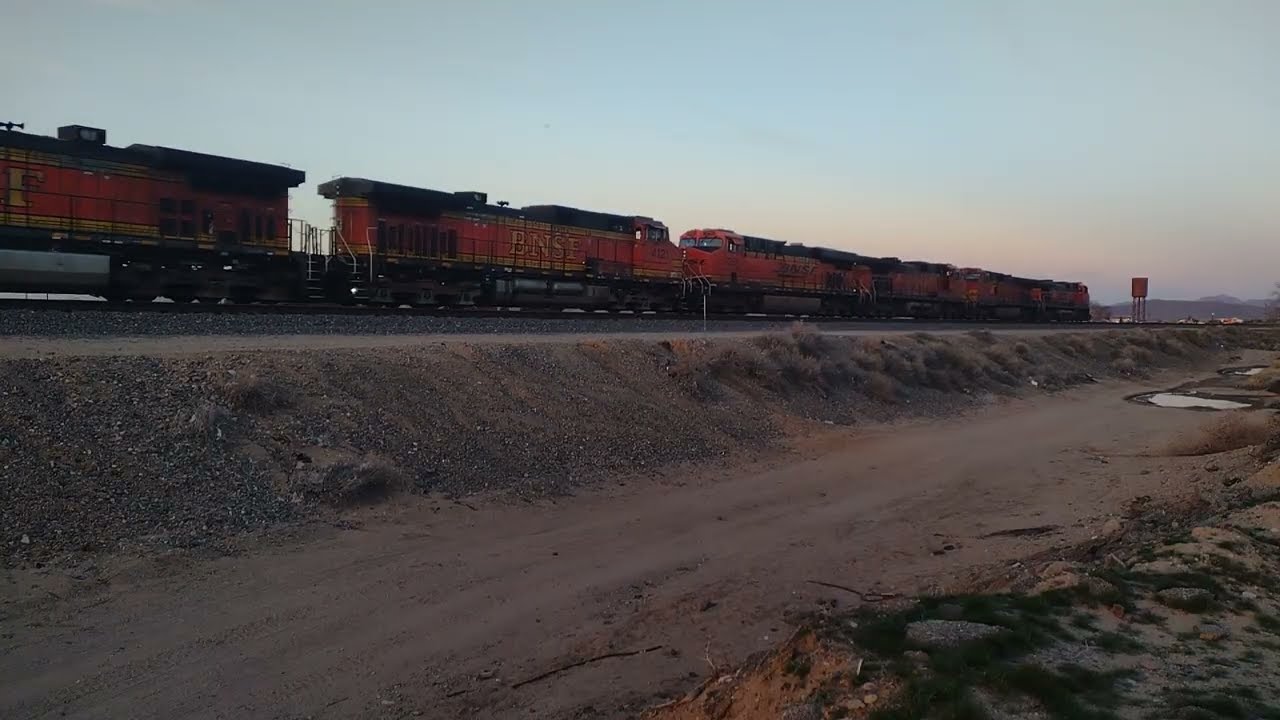 EB BNSF Manifest Train Feat H1 Leader At Lenwood CA! #bigbossrailfanner