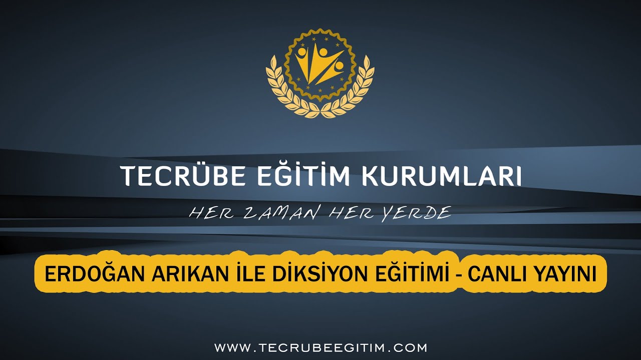 Diksiyon ve Etkili Konuşma Eğitimi - Canlı Yayın