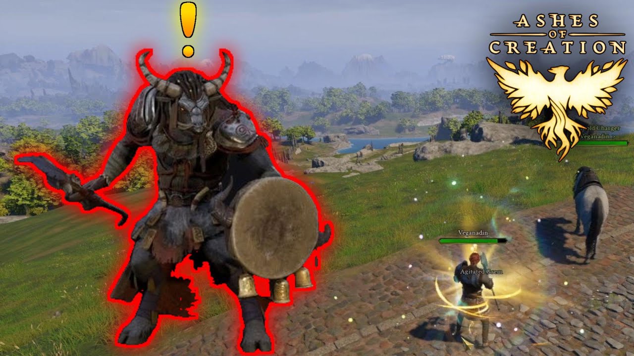 Ashes of Creation Steam Release Cleric Gameplay Day 2 QUESTING WITH MINOTAURS! - Alpha 2
