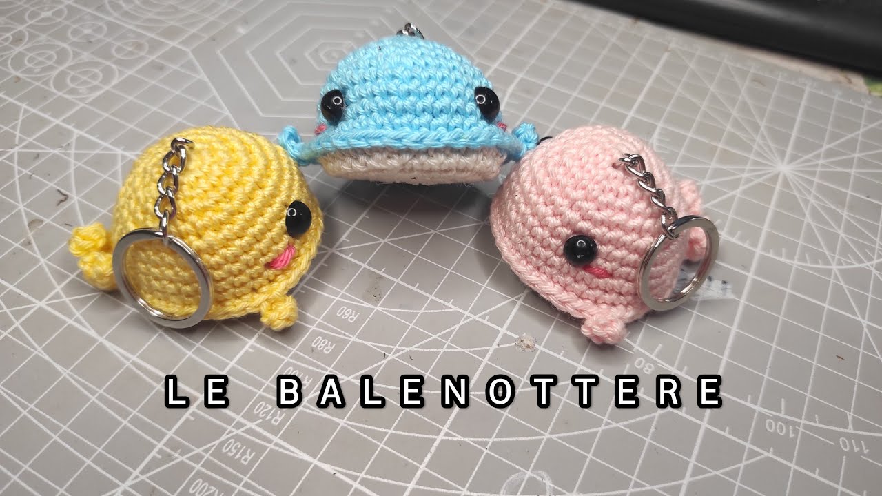 Portachiavi amigurumi salva banco - BALENOTTERE, BALENE, llaveros BALLENITA AMIGURUMI BLUE BUBALU