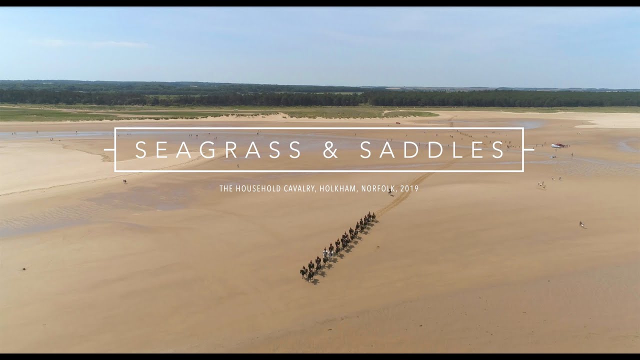 Seagrass & Saddles - The Household Cavalry horses riding on the beach at Holkham
