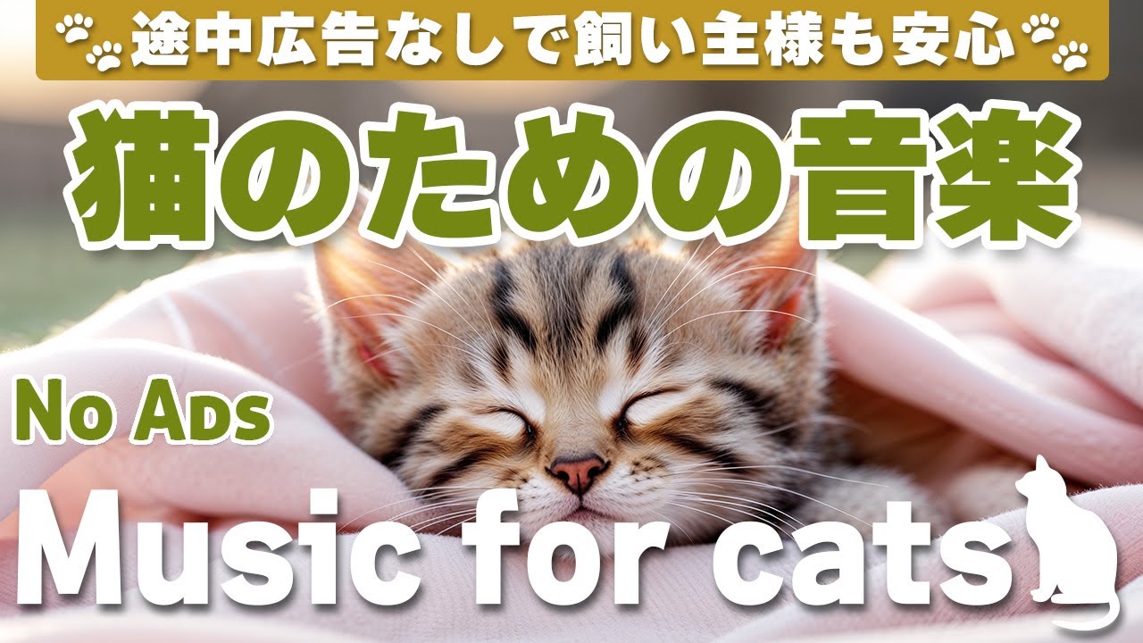 猫が落ち着く音楽/途中広告なしで安心/リラックス/12時間/cat relaxing music/No Ads/12 hours/Relaxing music for cats_vol.323