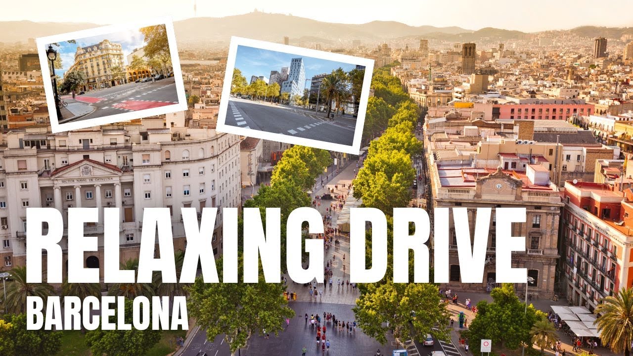 Barcelona 4K - Slow Drive Barcelona - Relaxing Drive - Driving in Barcelona, Spain