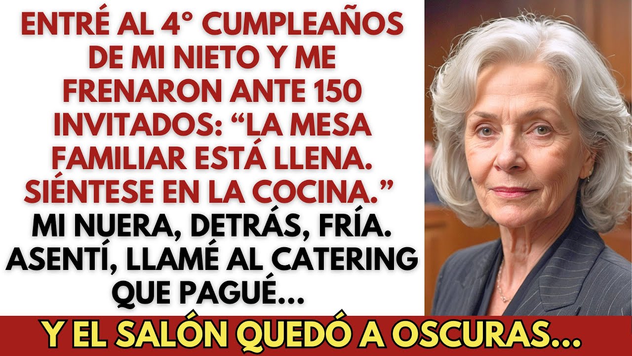Mi nuera me empujó a la cocina: “La mesa está llena.” Luego se fue la luz—silencio.