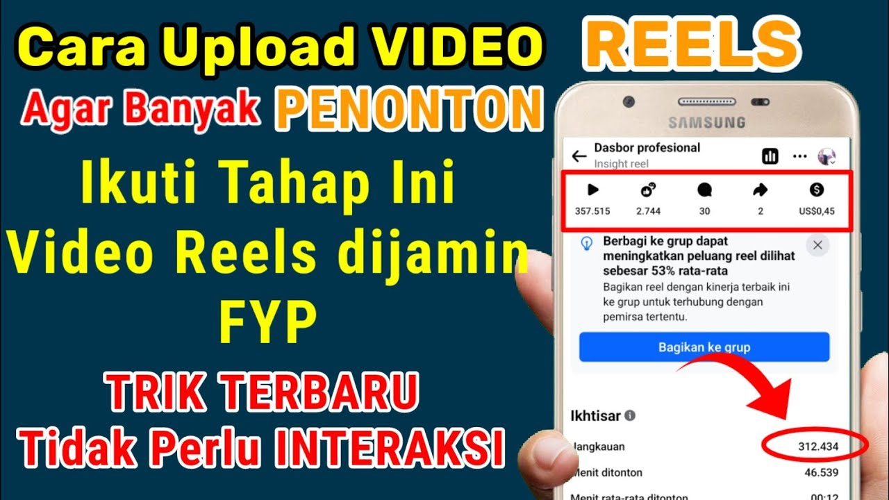 TRIK TERBARU❗UPLOAD VIDEO REELS FACEBOOK  AGAR BANYAK PENONTON, CARA REELS FB BANYAK VIEWER, FB PRO