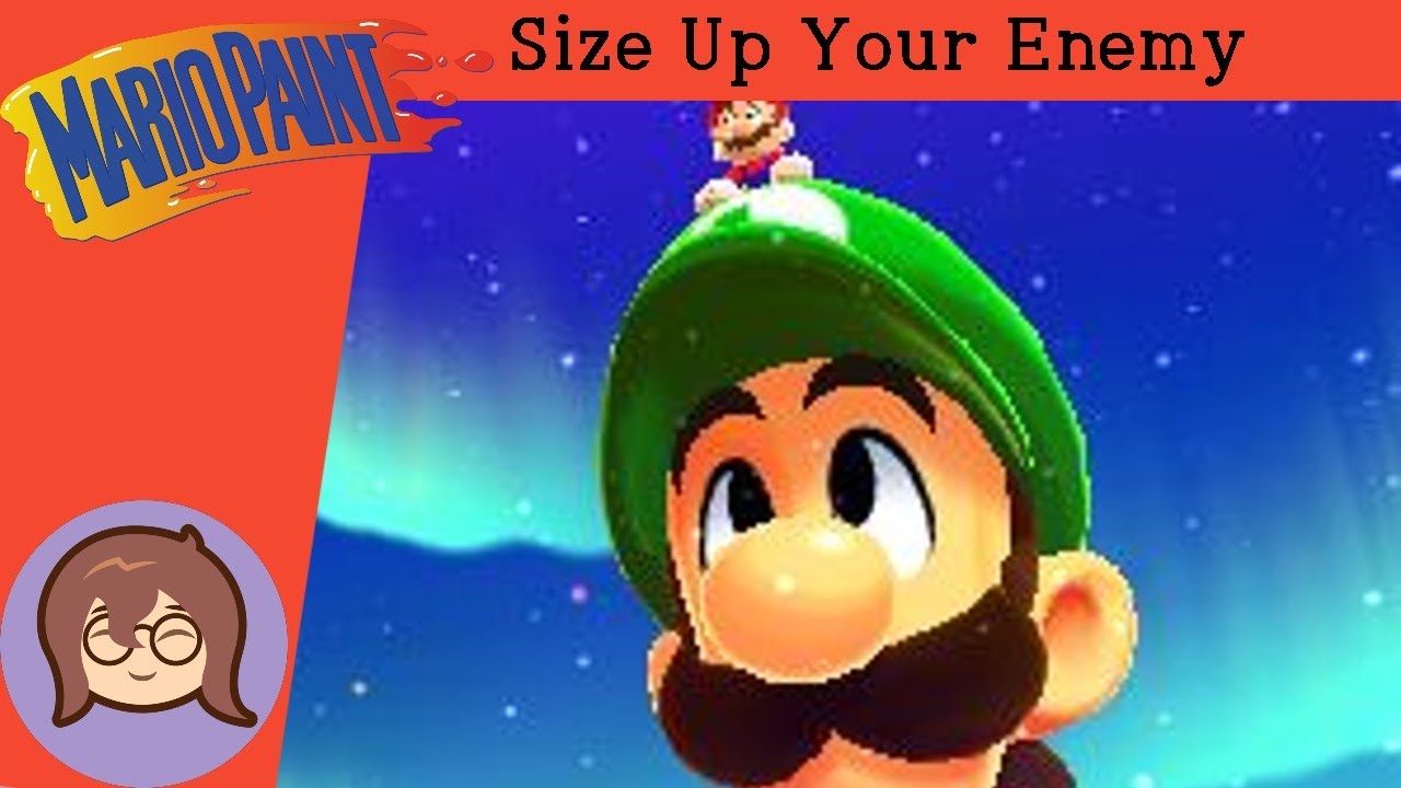 Size Up Your Enemy - Mario and Luigi Dream Team (Mario Paint)