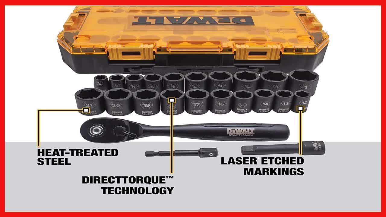 Great product -  DEWALT Impact Socket Set, 23-Piece, 3/8