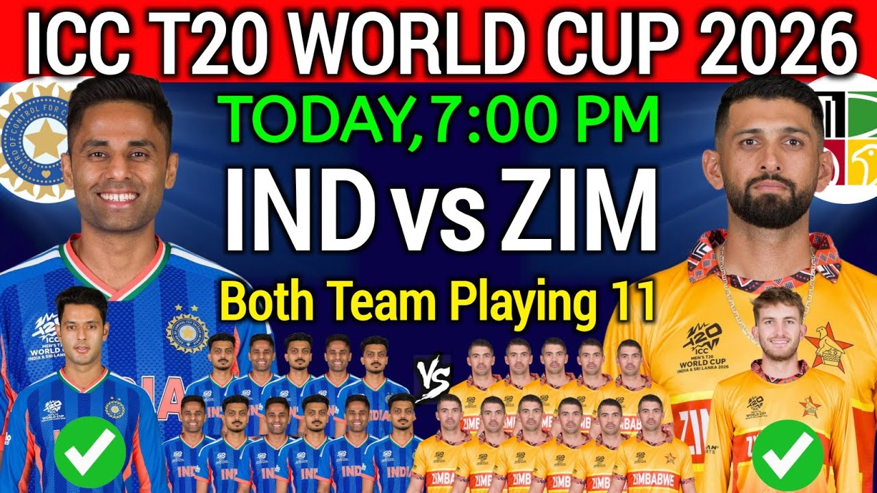 T20 World Cup 2026 India vs Zimbabwe | India vs Zimbabwe Playing 11 | Ind vs Zim Playing 11