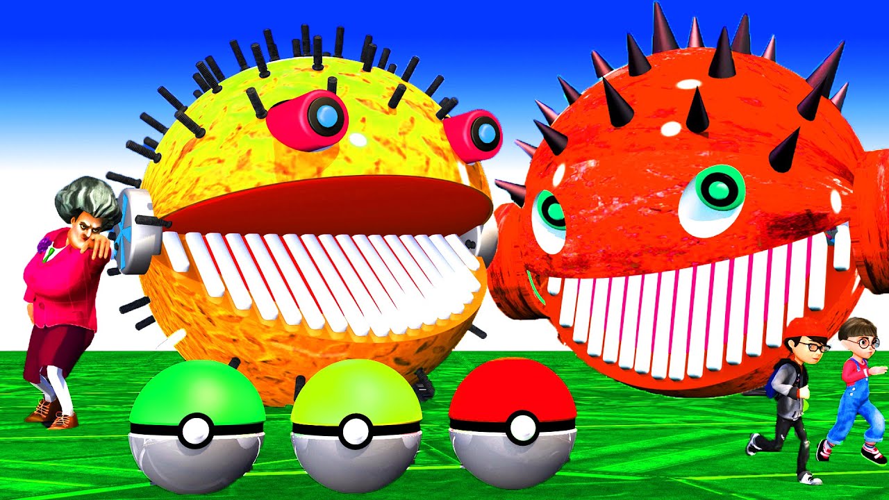 ROBOT PACMAN VS MS PACMAN VS PACMAN MONSTER IN POKEMON A NEW BATTLE BETWEEN ROBOTS #pacman #2024