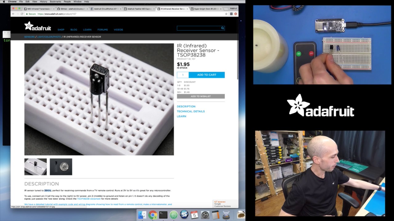 CircuitPython: PulseIO and cloning an IR remote control with Tony D!
