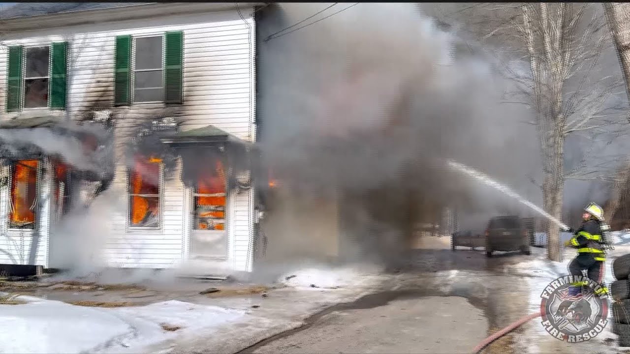 Watch: Fire destroys a home in Wilton, Maine