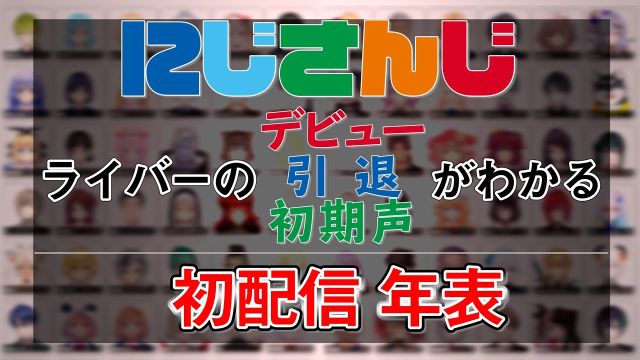 にじさんじ年表 初配信編 #にじ史 【デビュー順/卒業/初期】【にじさんじ切り抜き】