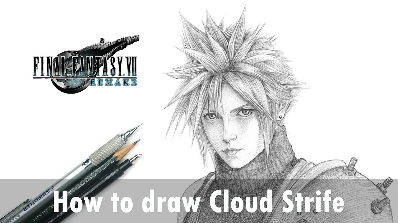 How to draw Cloud Strife | Final Fantasy VII Remake