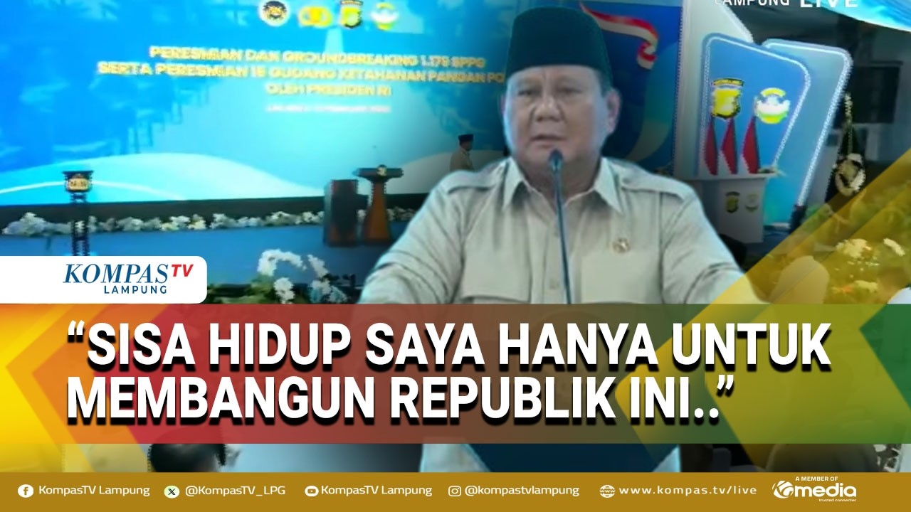 [FULL] Pidato Presiden Prabowo di Peresmian SPPG Polri dan Gudang Ketahanan Pangan