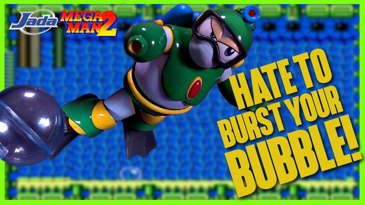 Обзор фигурки Mega Man Bubble Man Deluxe в масштабе 1/12 от Jada Toys | @TheReviewSpot