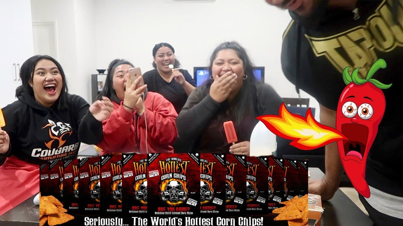 WORLDS HOTTEST🌶 CORN CHIP CHALLENGE! (🇦🇺 EDITION) | Carolina reaper peppers!