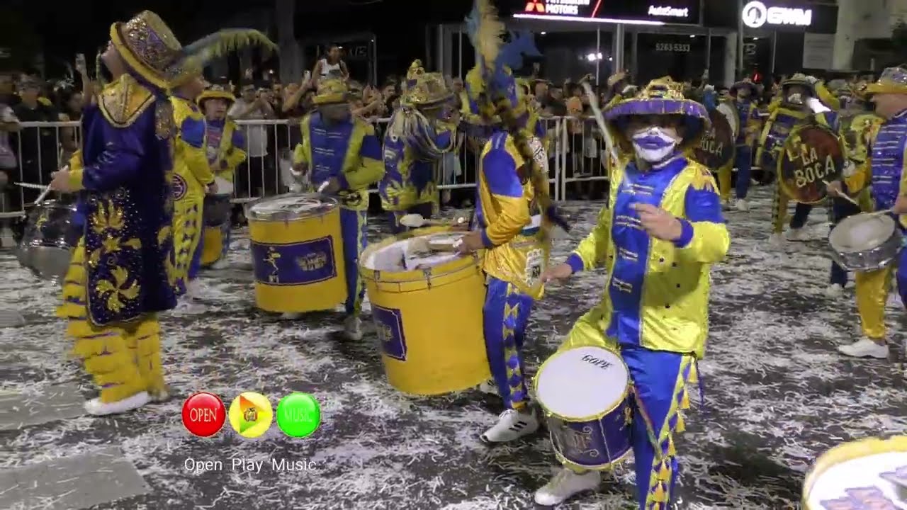 Lo mejor carnaval de Amantes De La Boca al son de bombos y tambores Repique Bs As cultura Argentina
