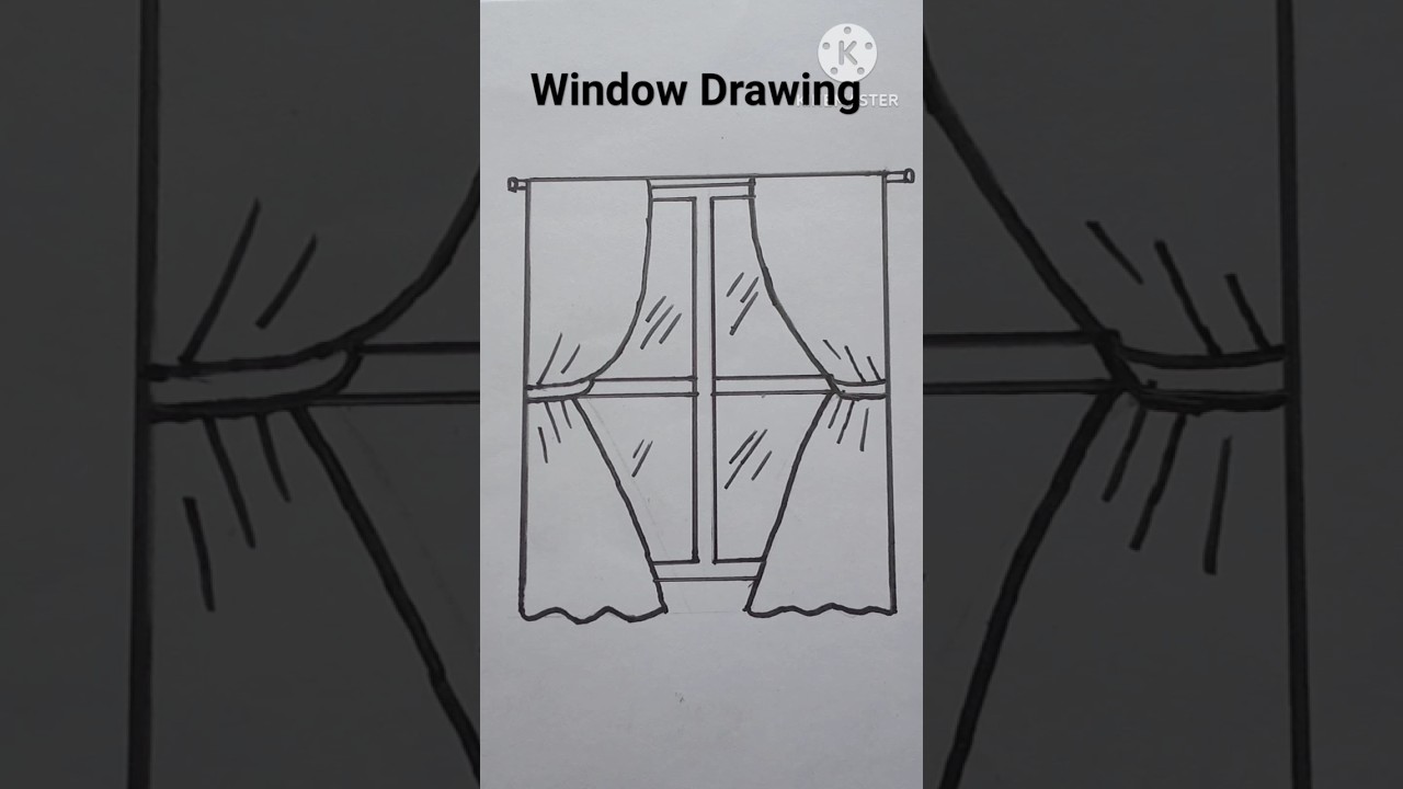 How to draw glass window easy #viral #window #how #drawing