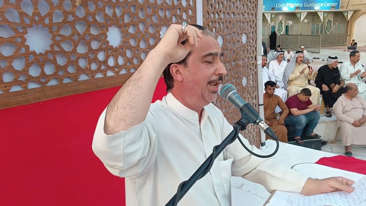 صوت المبدع كريم الحساني كلمات  هاشم الغريفي مناسبة عيد الغدير الأغر في باب الصحن الحيدري الشريف