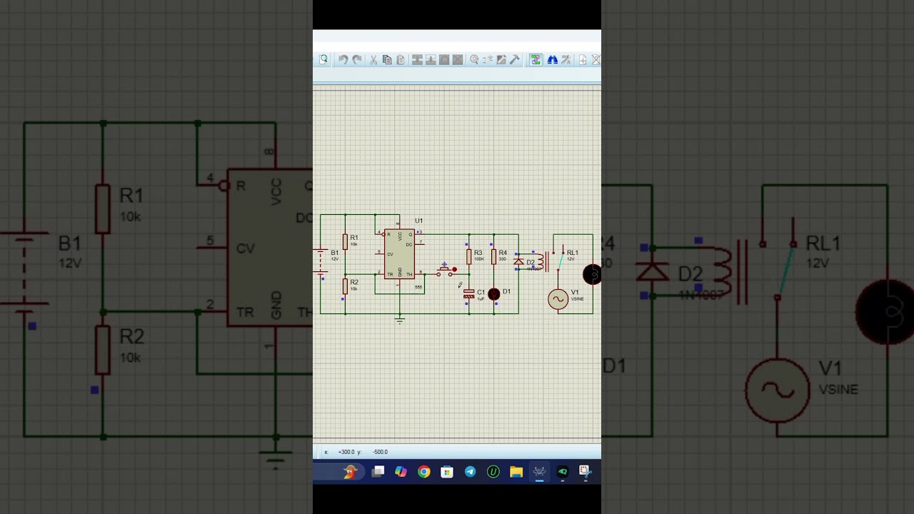 One-Button Toggle Switch in 30s! 🔥 | 555 Timer Circuit in Proteus