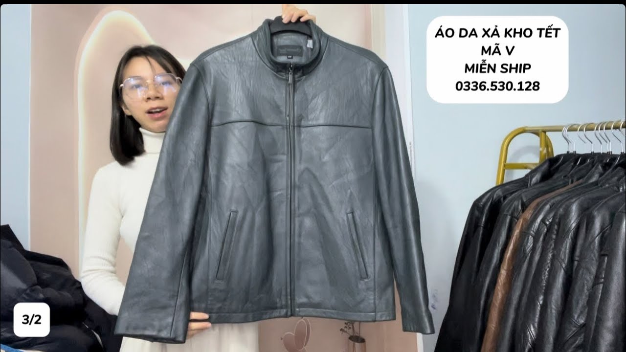 [4/3] ÁO DA THẬT CHUẨN SI XẢ KHO TẾT | CHỈ TỪ 400K | ÁO DA THẬT | MÃ V | XẢ LỖ | 0336.530.128