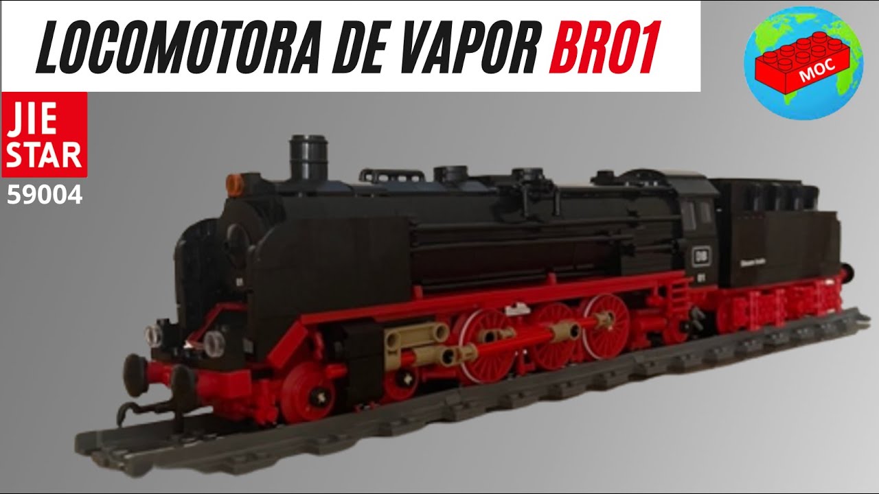 Lego City: JIE STAR 59004 Locomotora de Vapor BR01 / Steam Locomotive BR01