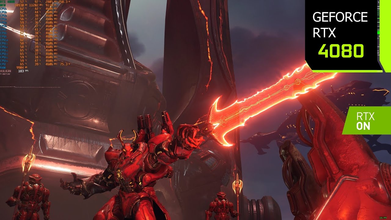 Doom Eternal | RTX 4080 4K DLSS 2.4 Quality | Ray Tracing | Ultra Nightmare Settings | i7 10700F