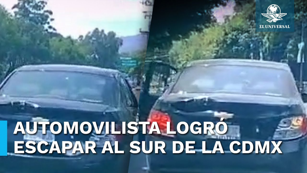Automovilista huye épicamente de montachoques en la CDMX