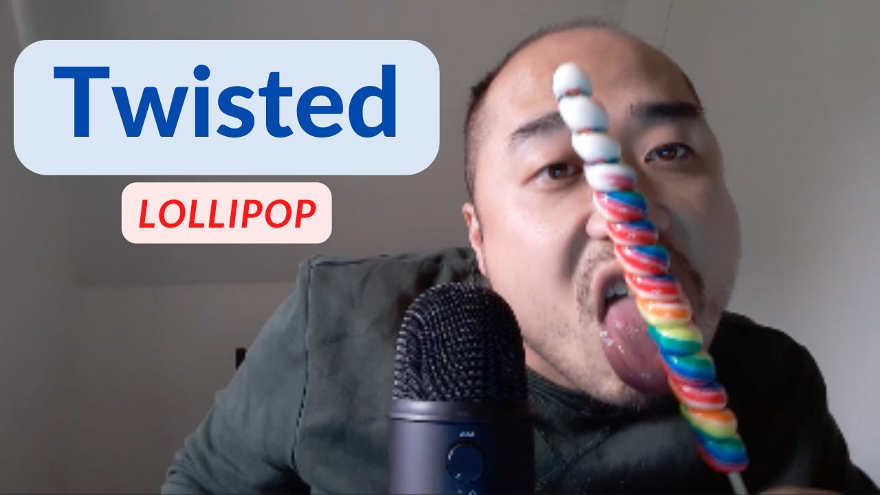 ASMR Huge Twisted Lollipop ASMR 🍭 Eating Sounds, Mouth Sounds & Licking 🍭