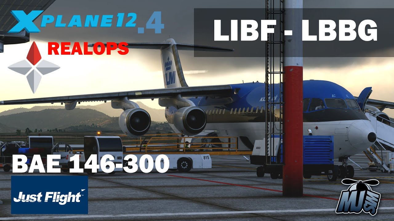 Lecimy w symulatorze X-PLANE 12 z Foggia do Burgas | Bae 146-300 od JustFlight #xplane12