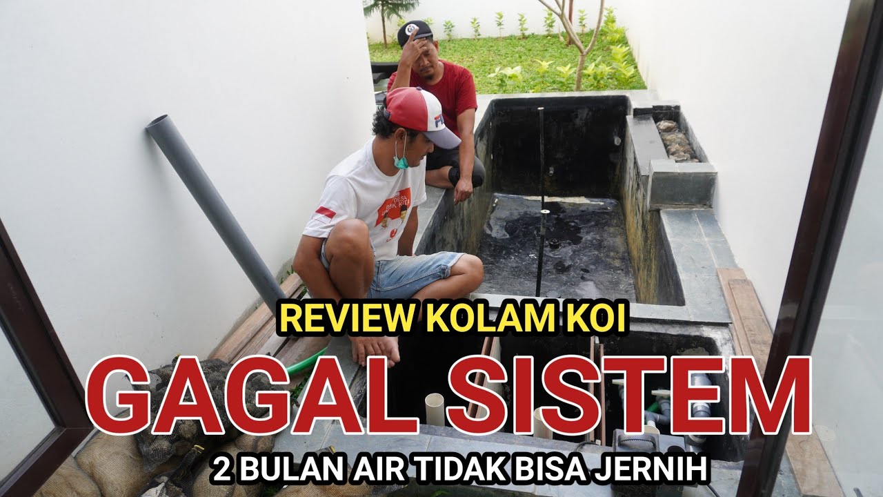 REVIEW KOLAM KOI GAGAL SISTEM | 2 BULAN AIR TIDAK BISA JERNIH