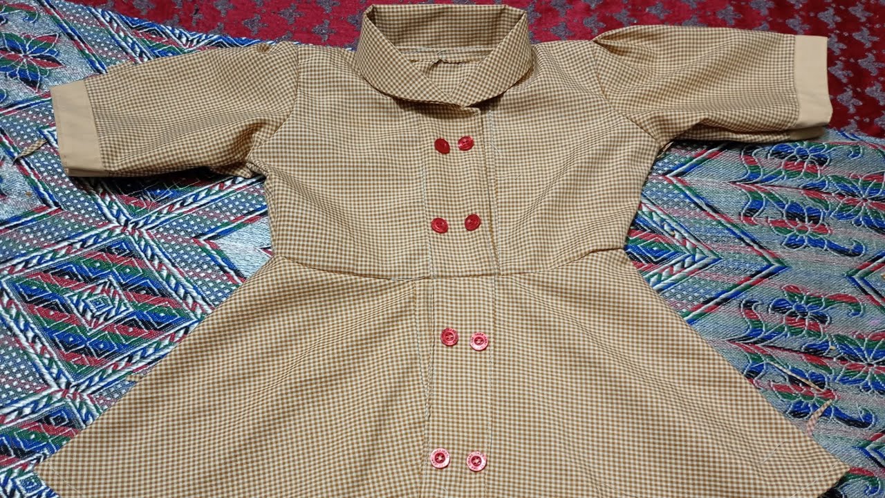 1 saal ki bachchi k liye beautiful umbrella frock |new design coller design || #coller #newstyle