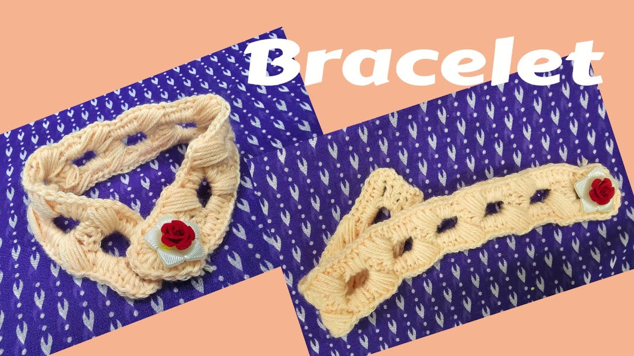 Crochet Bracelet in Tamil. 