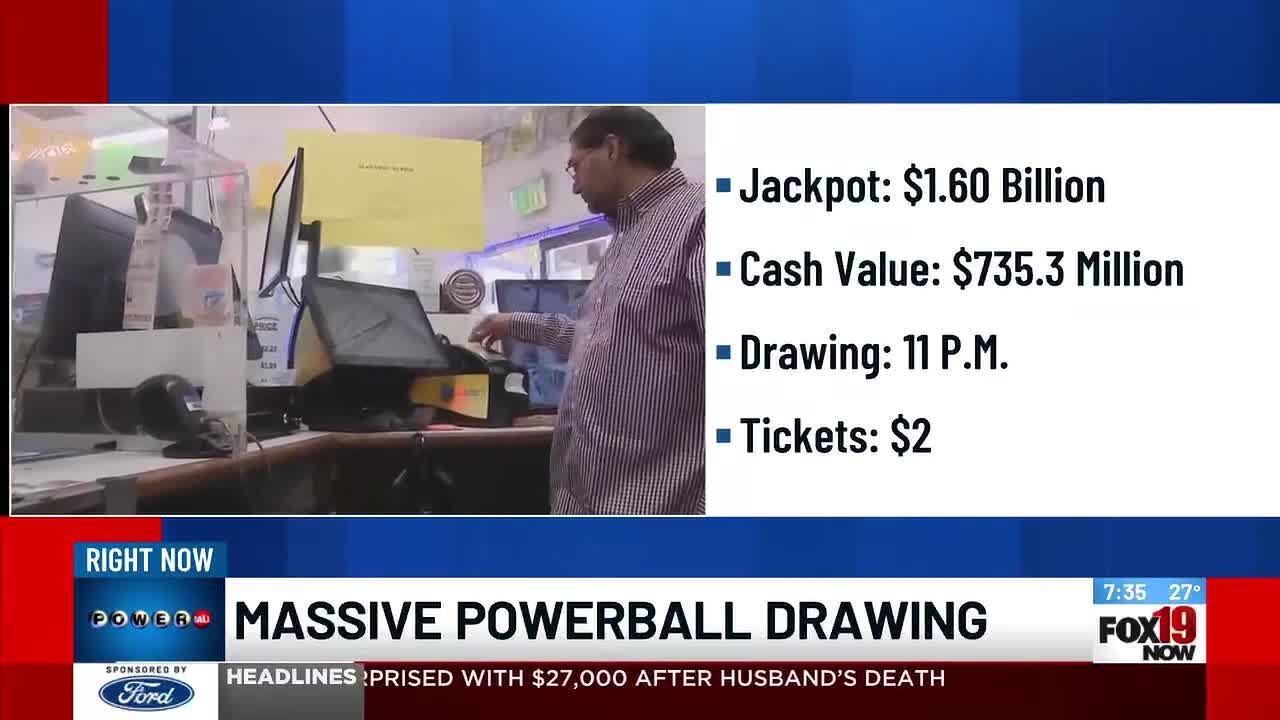 Massive Powerball drawing tonight