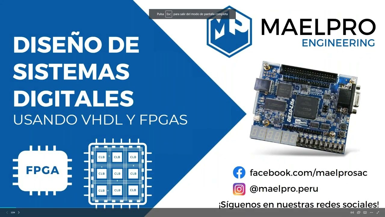 Taller de Diseño de Sistemas Digitales usando VHDL y FPGAs