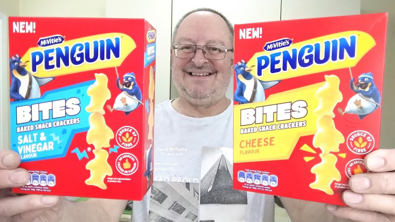 *NEW* McVitie's Penguin Bites Snack Crackers ~ Salt & Vinegar and Cheese Flavours ~ Food Review 