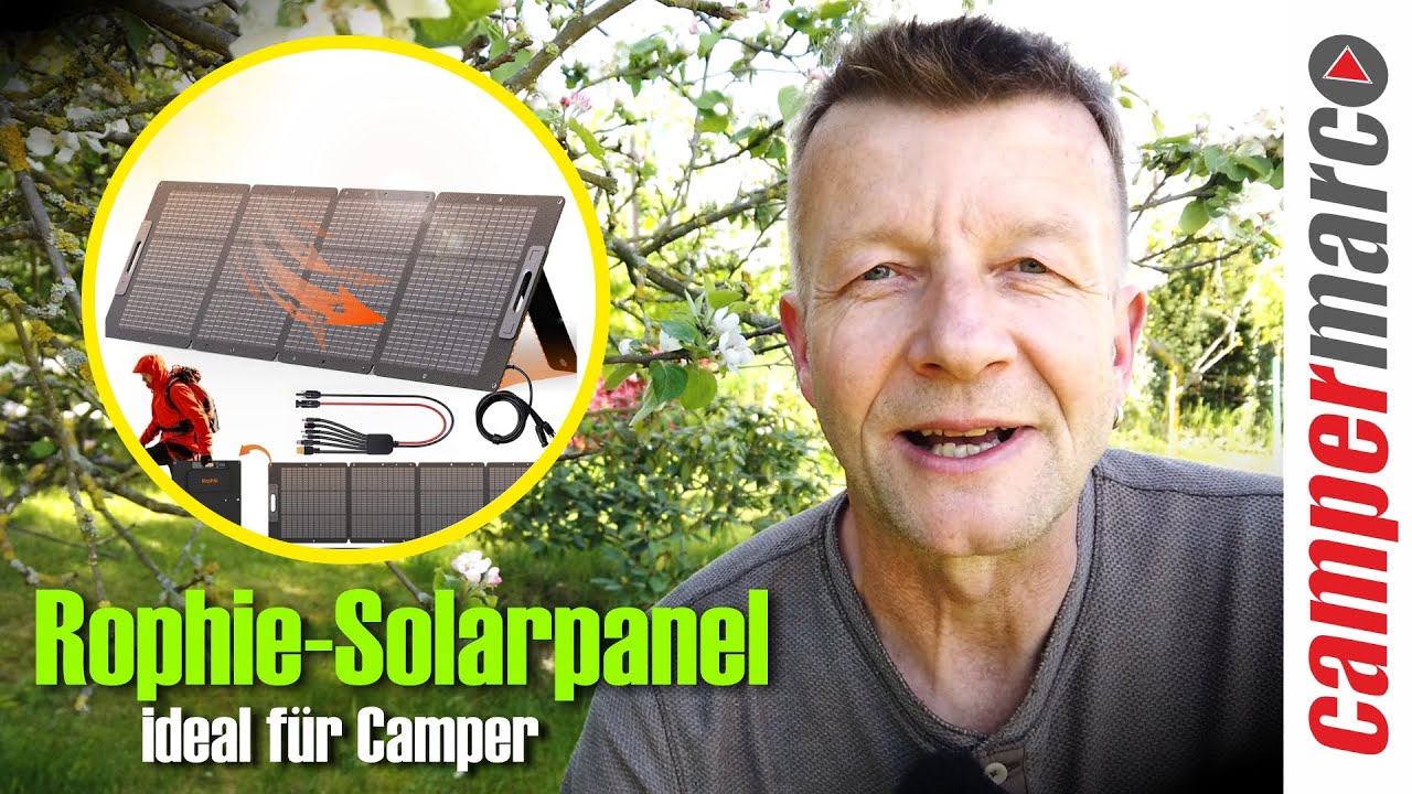 Effektives, faltbares Solarpanel von ROPHIE - ein Muss f&uuml;r jeden Camper | 12V, monokristallin