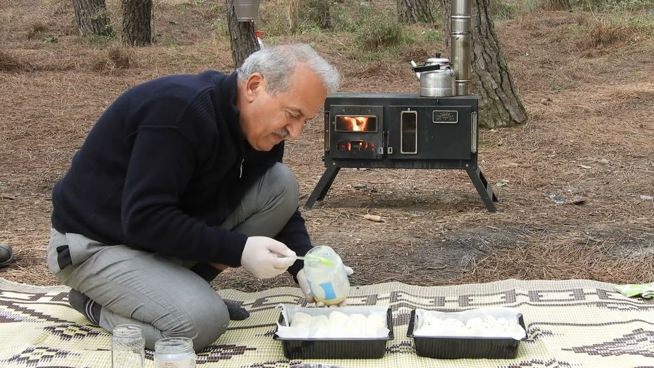 Marine Grill  Kuzineli Kamp ve Çadır Sobasında Ormanda Peynirli Börek