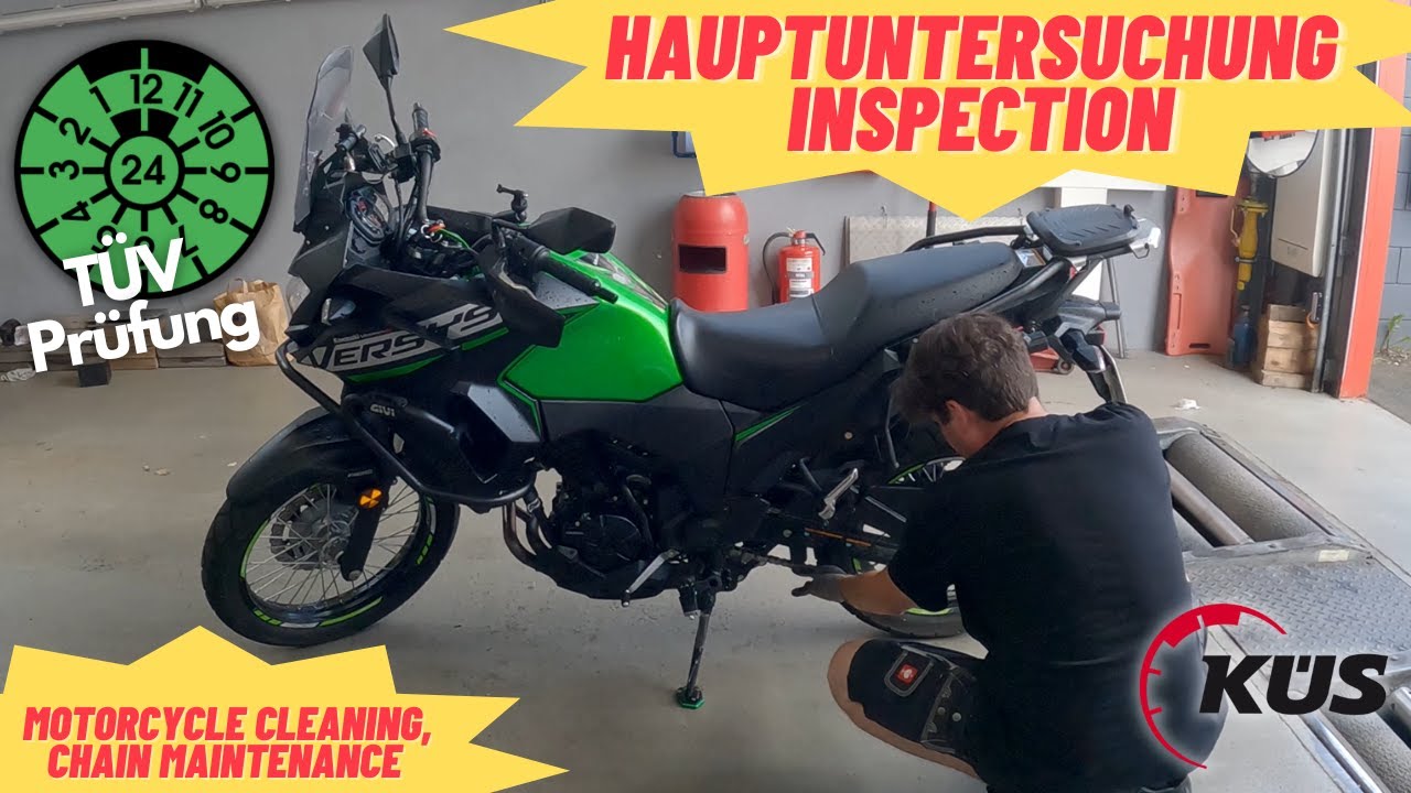 Motorcycle Maintenance, Washing and Inspection ~ Hauptuntersuchung TÜV Prüfung Kawasaki Versys-X 300