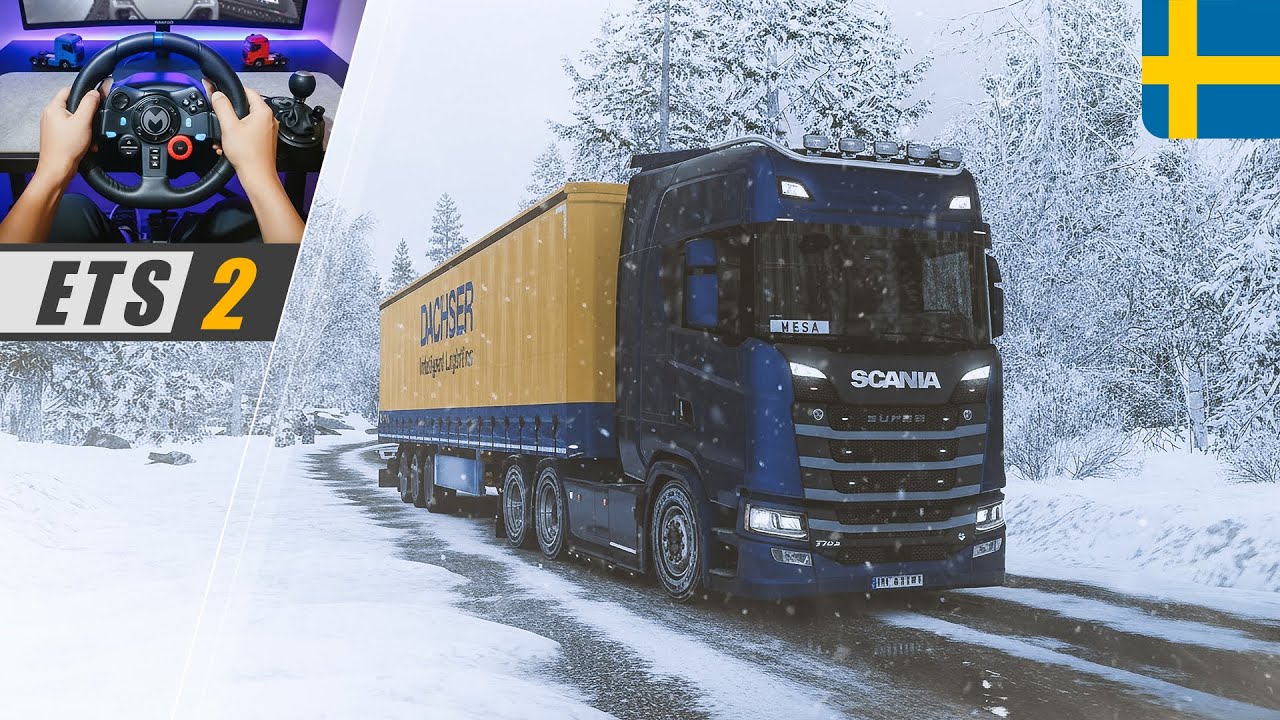 ETS2 Nordic Horizon |❄️Морозная зима + реалистичная графика PNG | Scania S Super | Logitech G29