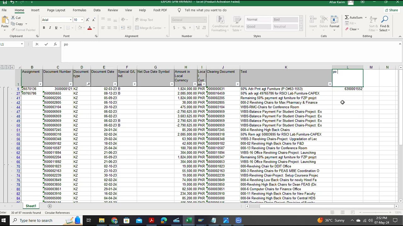 How to Extract/Filter/ trace Vendor Payment Details and tax deduction  in SAP MM (FBL1N)