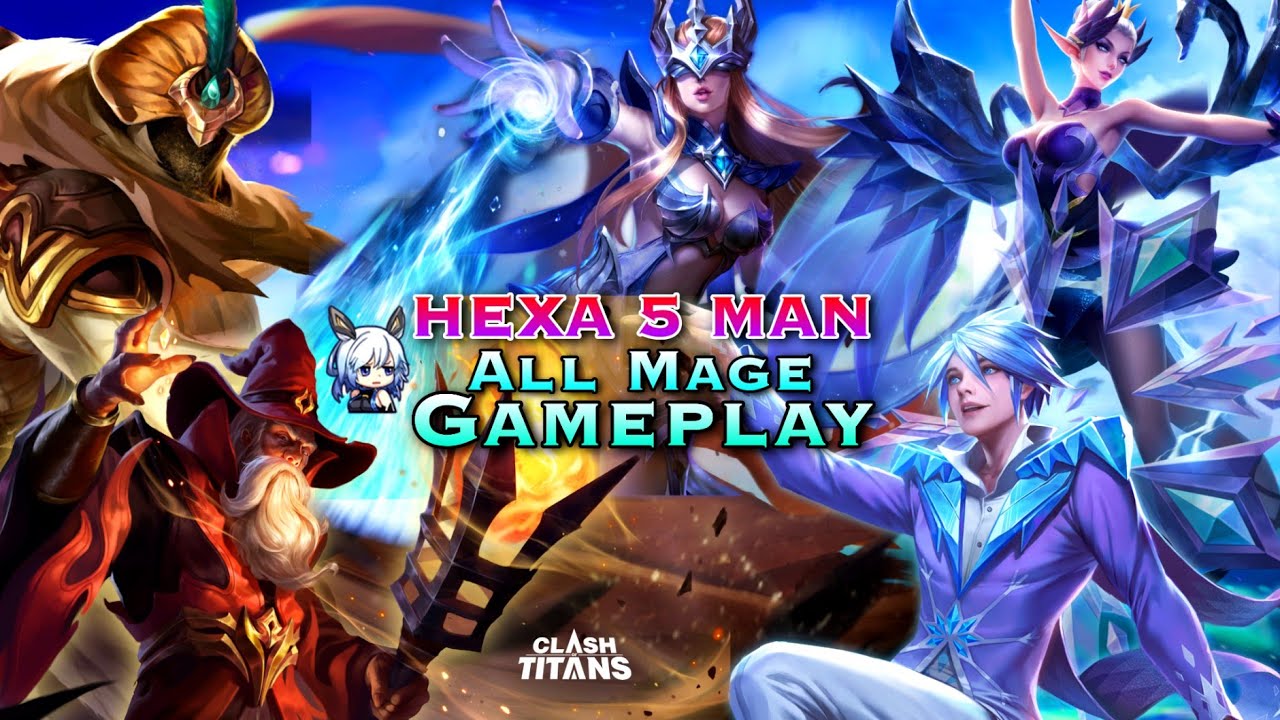 HexaUnited All Mage | Tulen Jungle Gameplay | Clash of Titans | Moba | Hexa 5 man