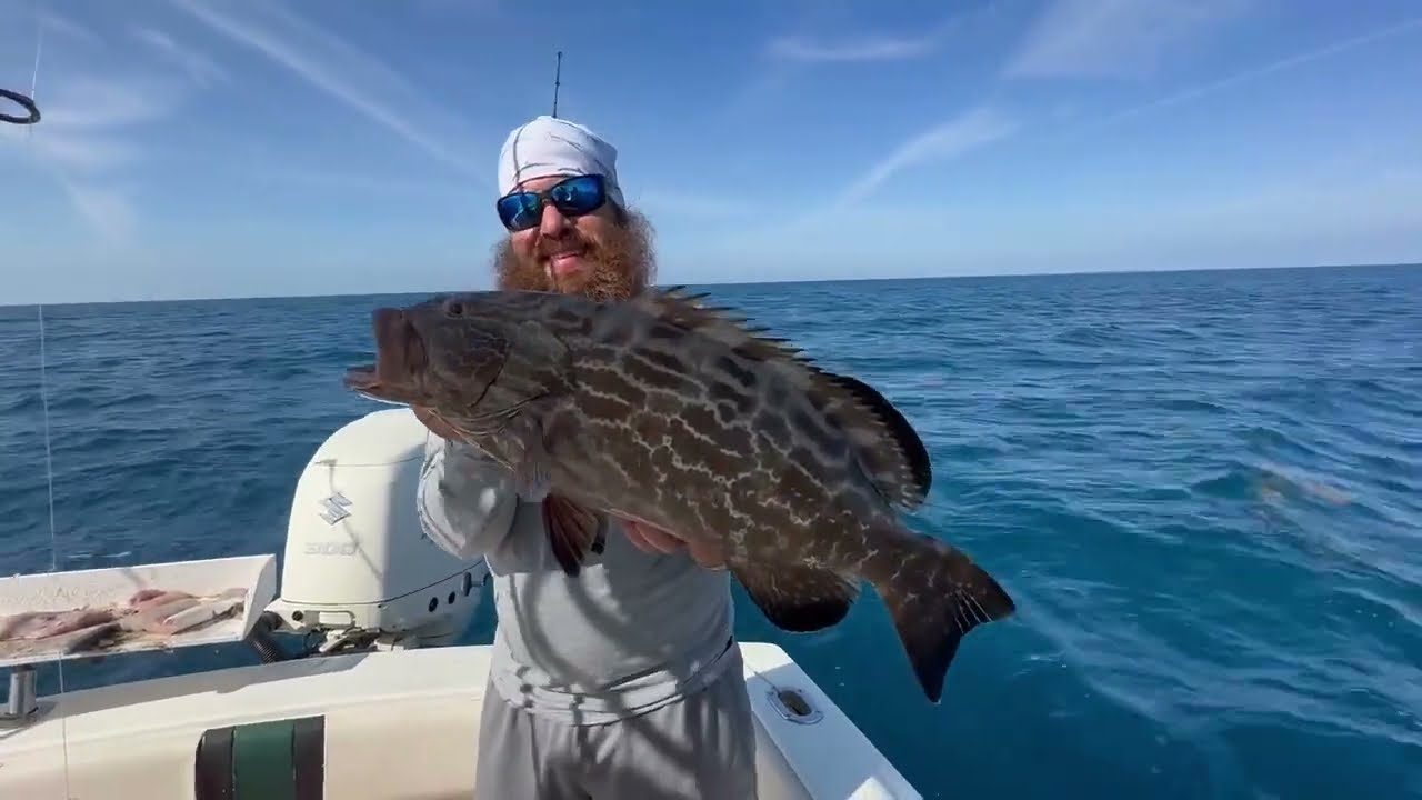 Feeding the Tribe -Bottom Fishing for Mutton Snapper + Black Grouper | Kingfish on the flat line