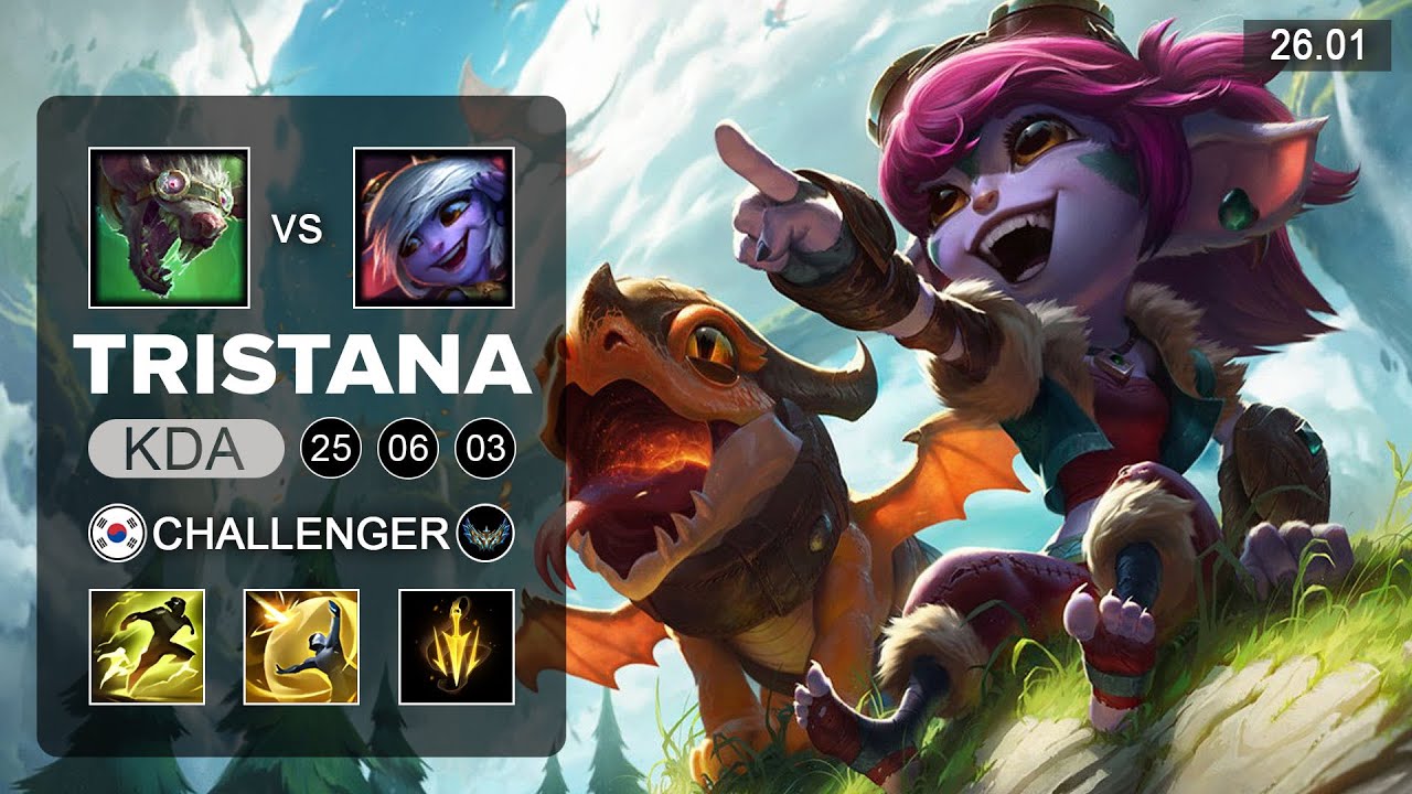 Tristana vs Twitch ADC - KR Challenger - Patch 26.01 Season 16