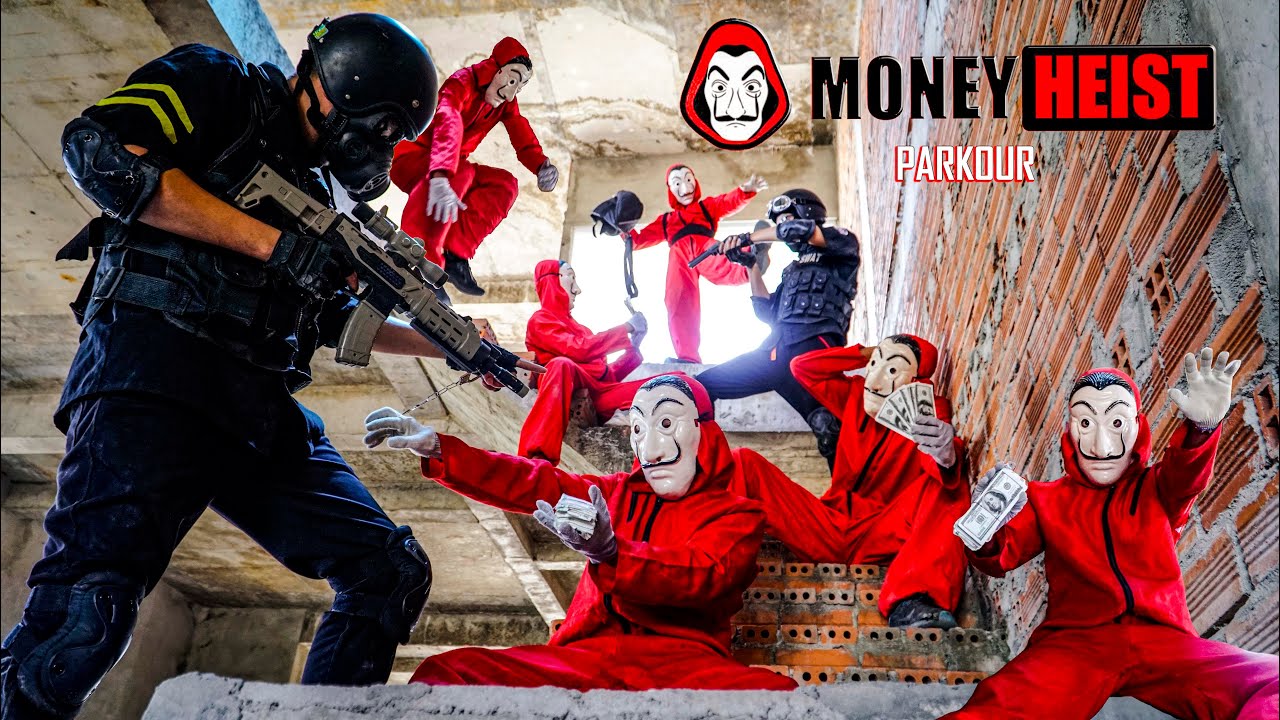 PARKOUR MONEY HEIST ESCAPE POLICE IN REAL LIFE 4.3 ( BELLA CIAO REMIX ) live action