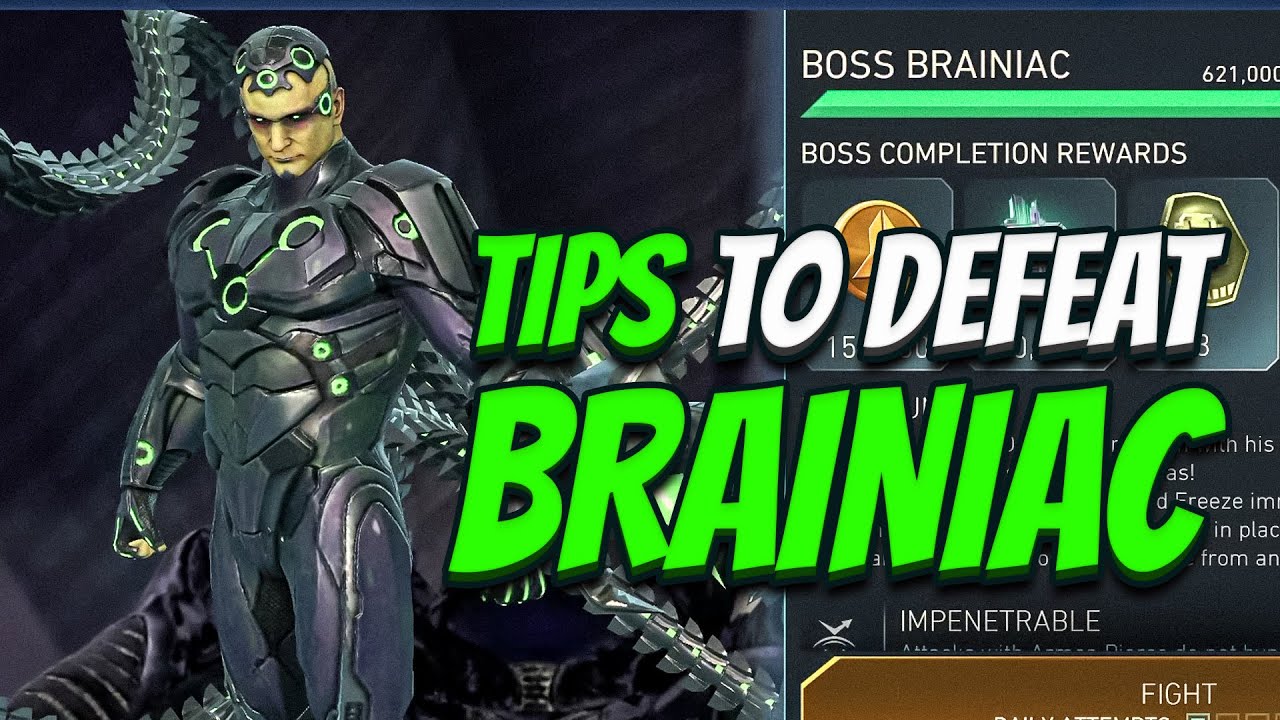 Tips for Boss Brainiac | Rise Of Krypton | Solo Raids | Injustice 2 Mobile