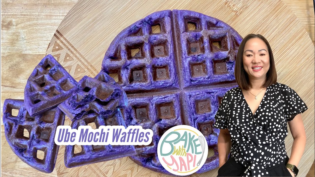 “SOFT AND CHEWY ” UBE MOCHI WAFFLES @BAKEWITHYAPI