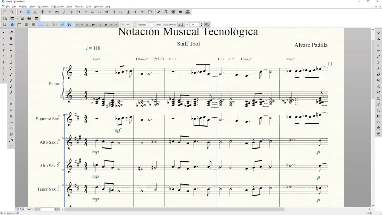 Notación Musical Tecnológica - Staff Tool (complementario)