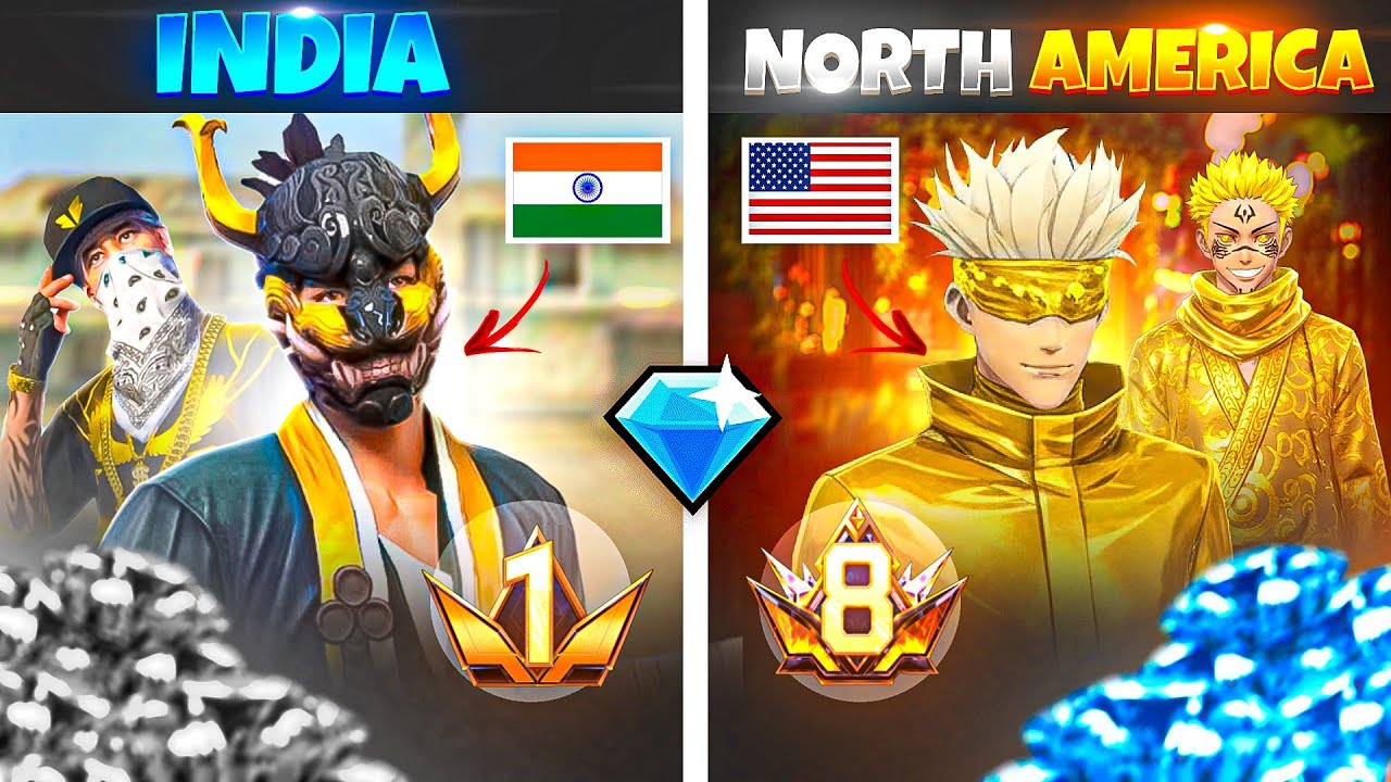 ₹1000000 India Server ID Vs $10000 Mysterious Server Free Fire ID - Garena Free Fire 